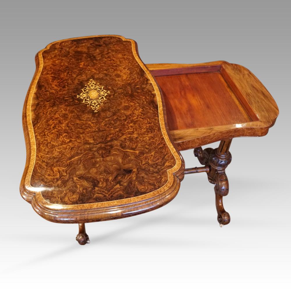 Pair of English Victorian Inlaid Walnut Card-Tables, circa 1865 For Sale 12