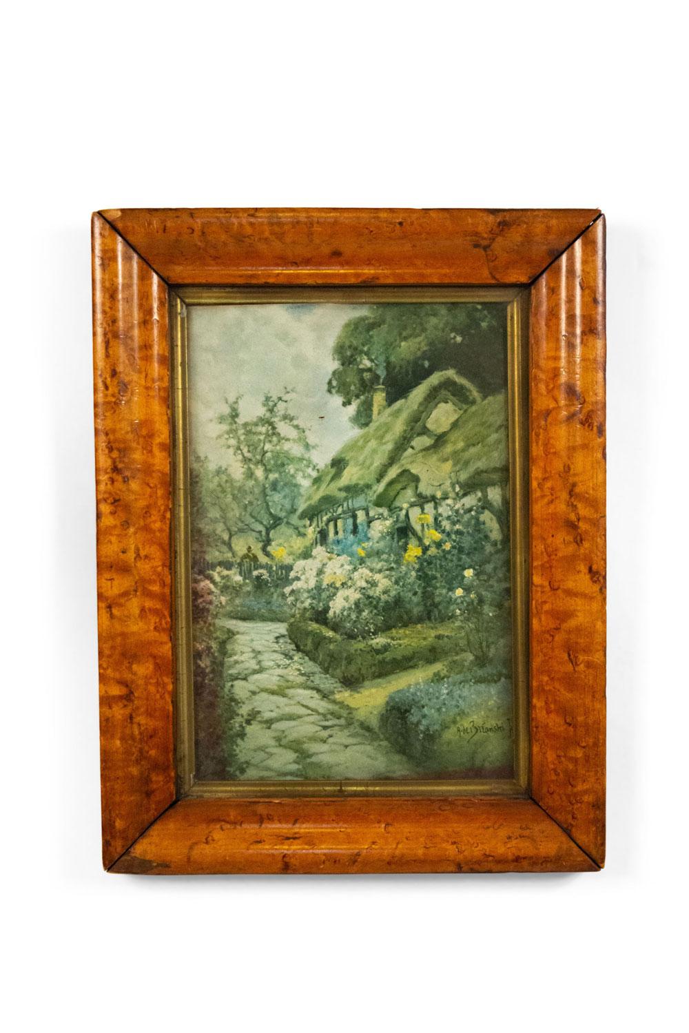 Paire de maisons victoriennes à toit de chaume dans un paysage anglais Bon état - En vente à Queens, NY