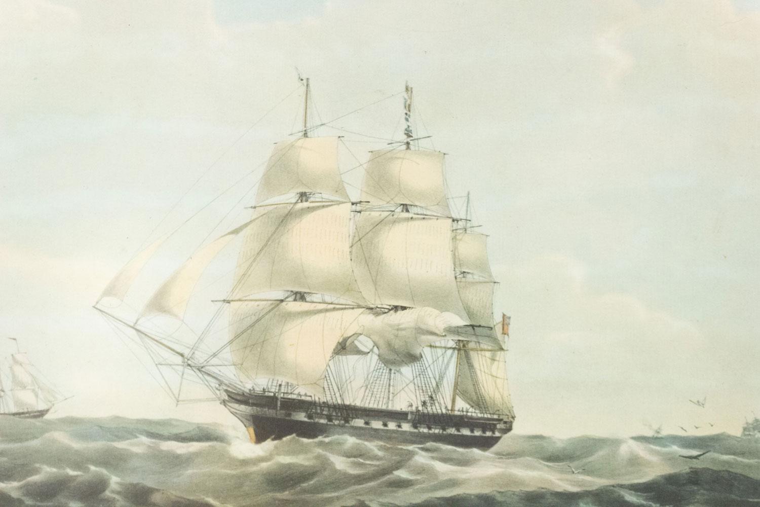 Pareja de barcos ingleses victorianos Man O' War en venta 2