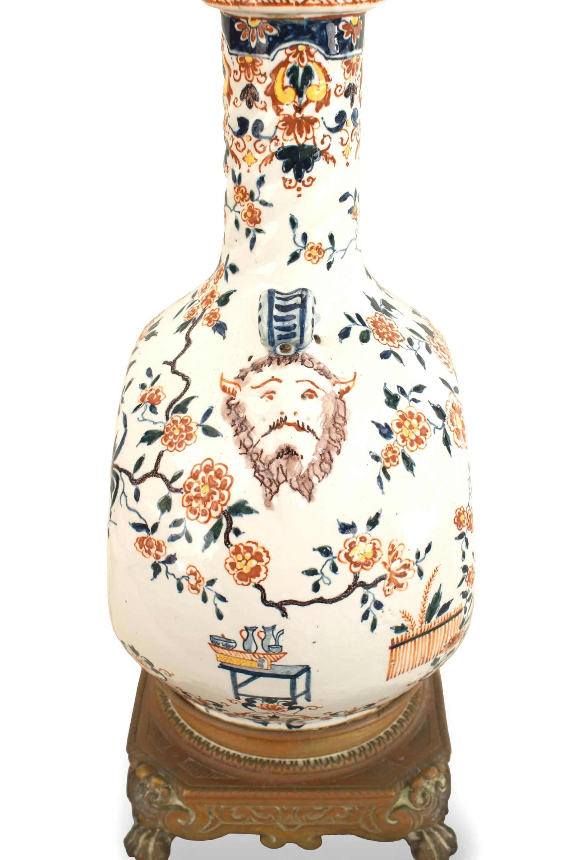 Paire de lampes de table en porcelaine de style victorien anglais Bon état - En vente à Queens, NY