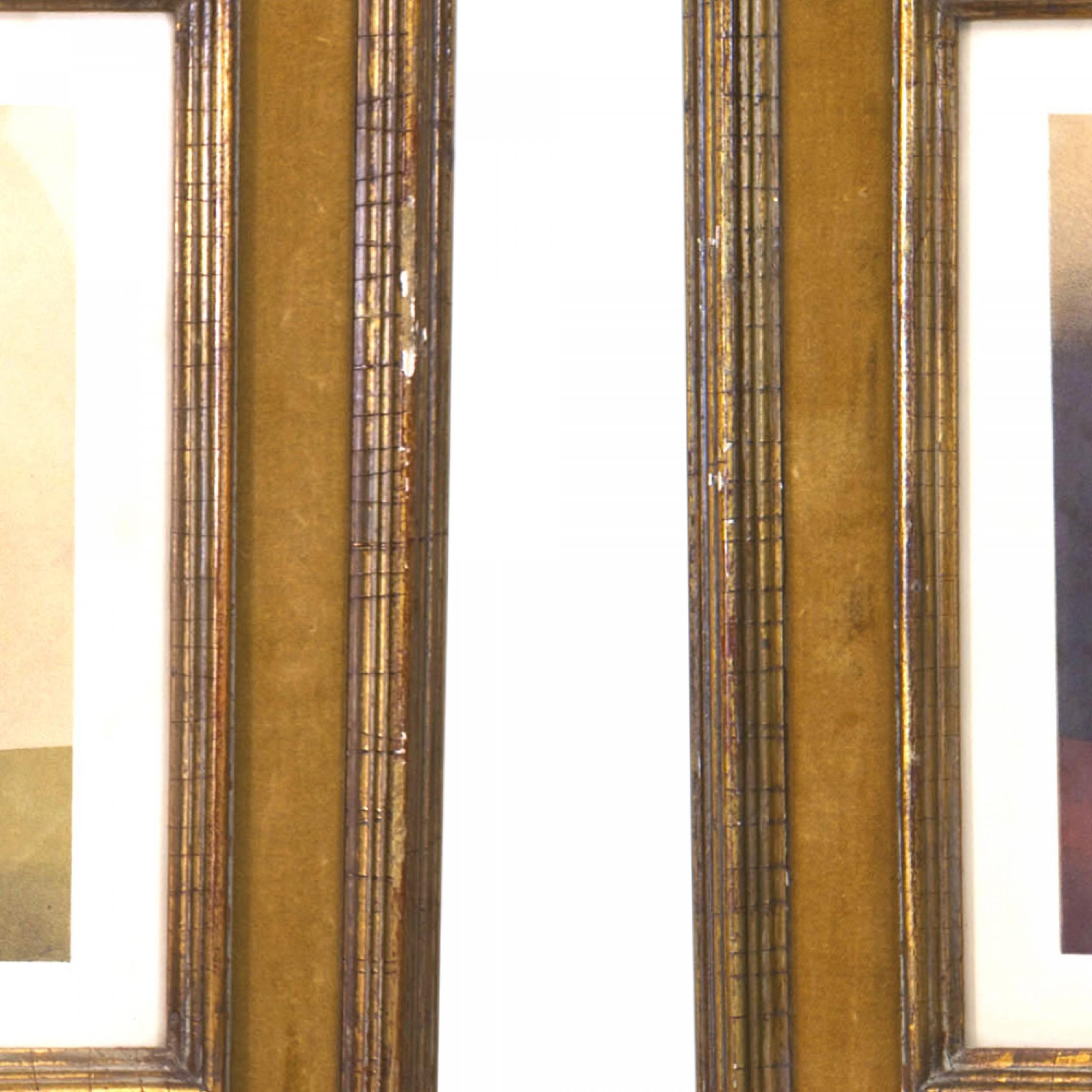 Pareja de Pinafores Victorianos Ingleses Estampados Británico en venta