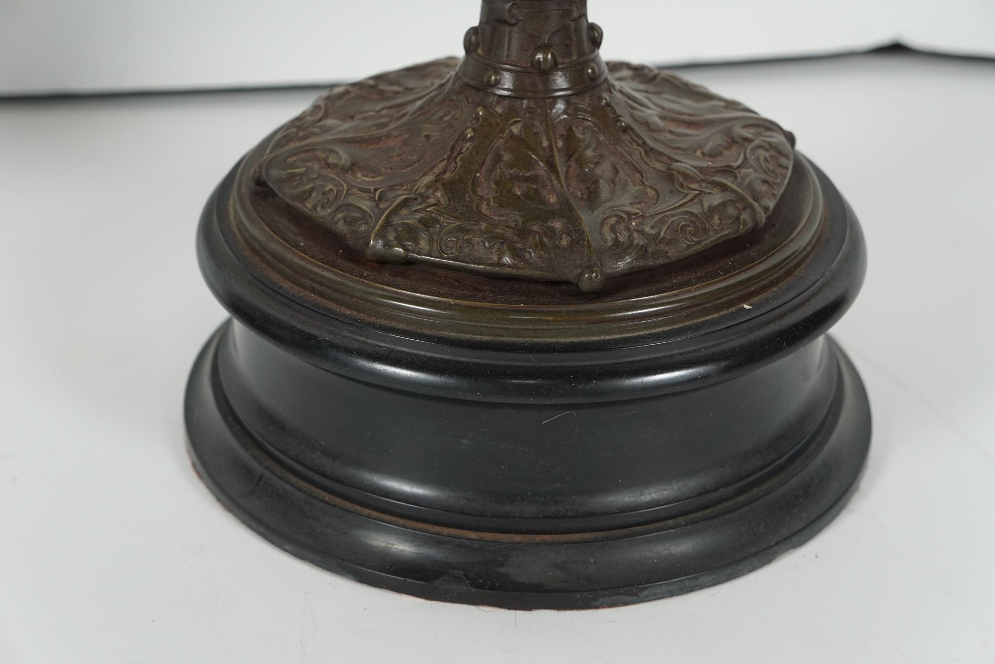 Pair of English Victorian Renaissance Revival Cast Bronze Ewers For Sale 1