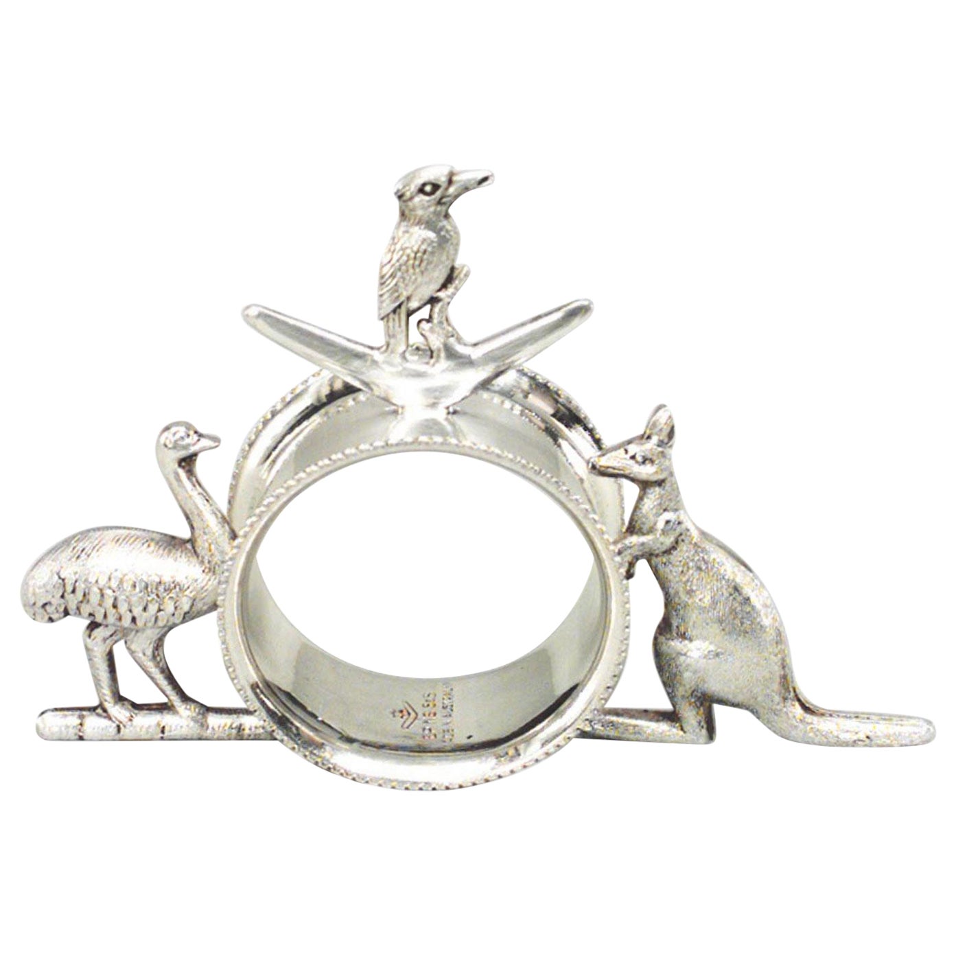 Pareja de servilleteros ingleses victorianos de plata plateada en venta