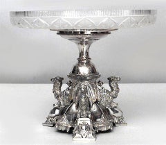 Pair of English Victorian Silver Plated Camel Centerpieces