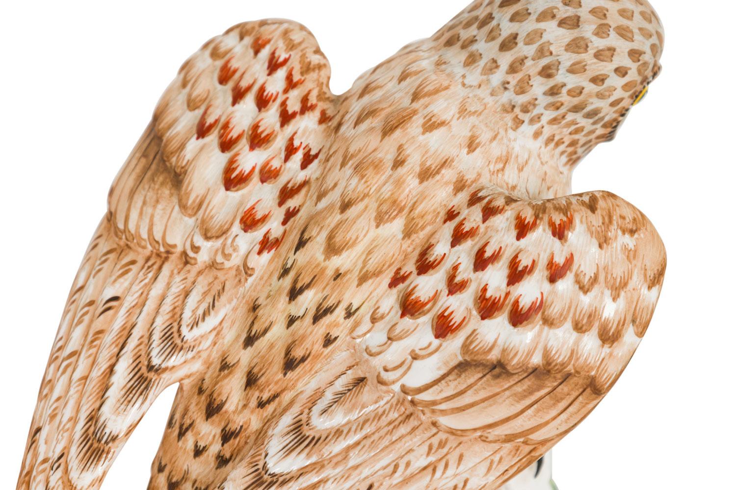 Paar englische viktorianische Staffordshire Kleine keramische Falken-Tauben Figuren im Angebot 5