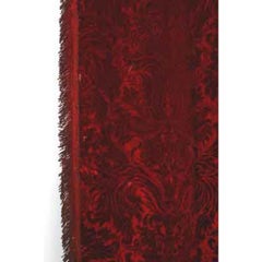 Pair of English Victorian Style Burgundy Cut-Velvet Drapes