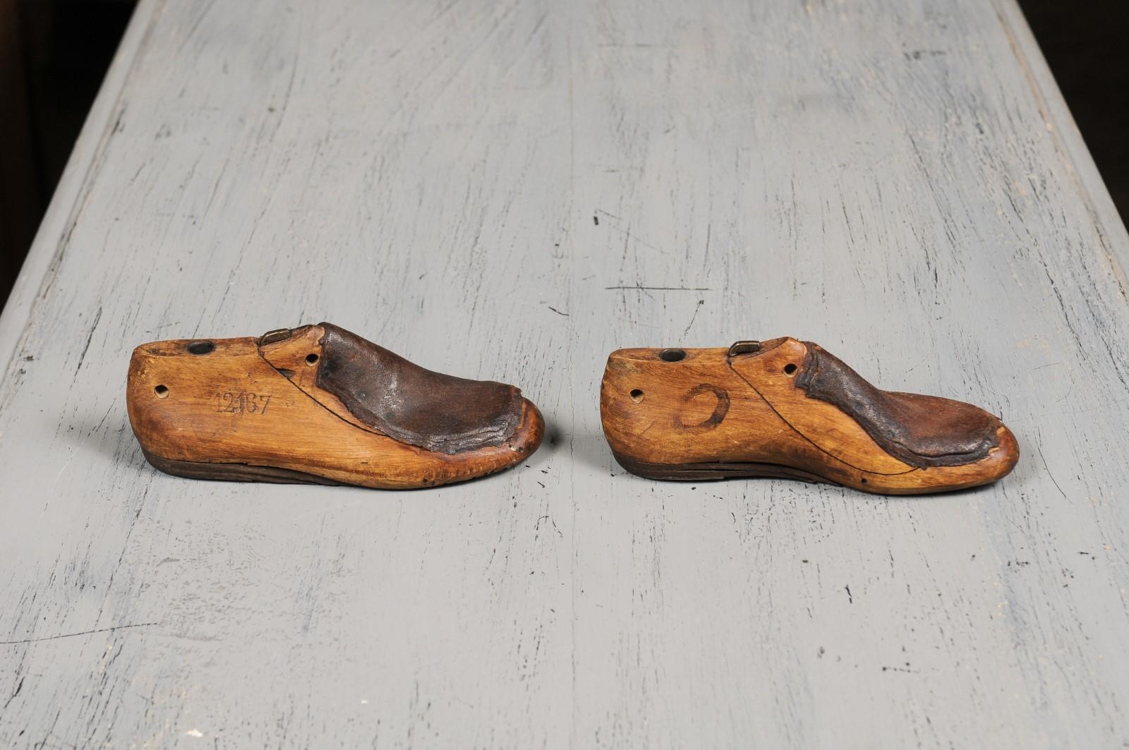 antique cobblers wooden shoe forms