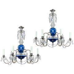 Pair of English Wedgwood Chandeliers