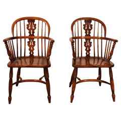 Paire de fauteuils Windsor anglais