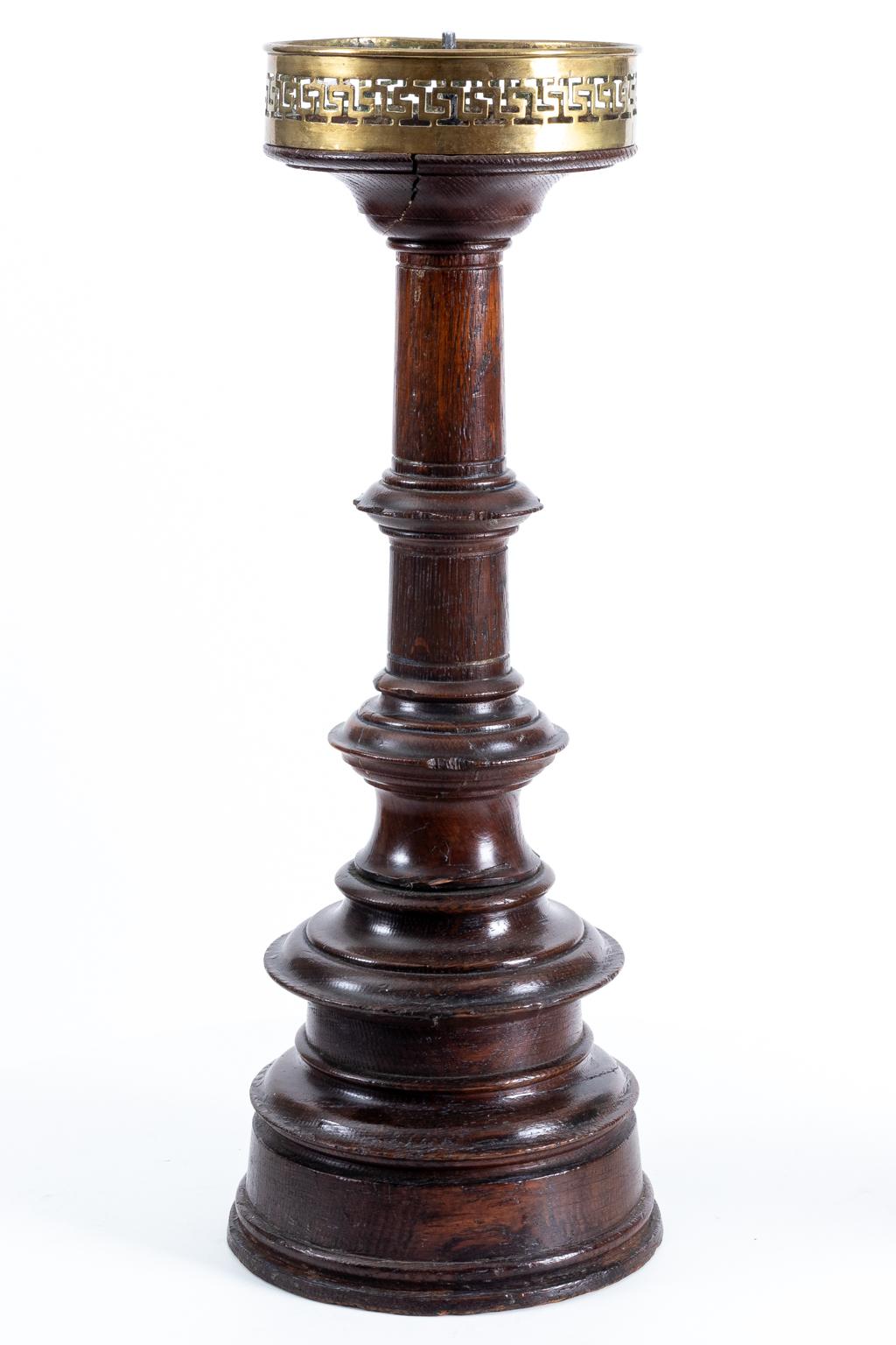 Pair of English Wooden Candlesticks 6