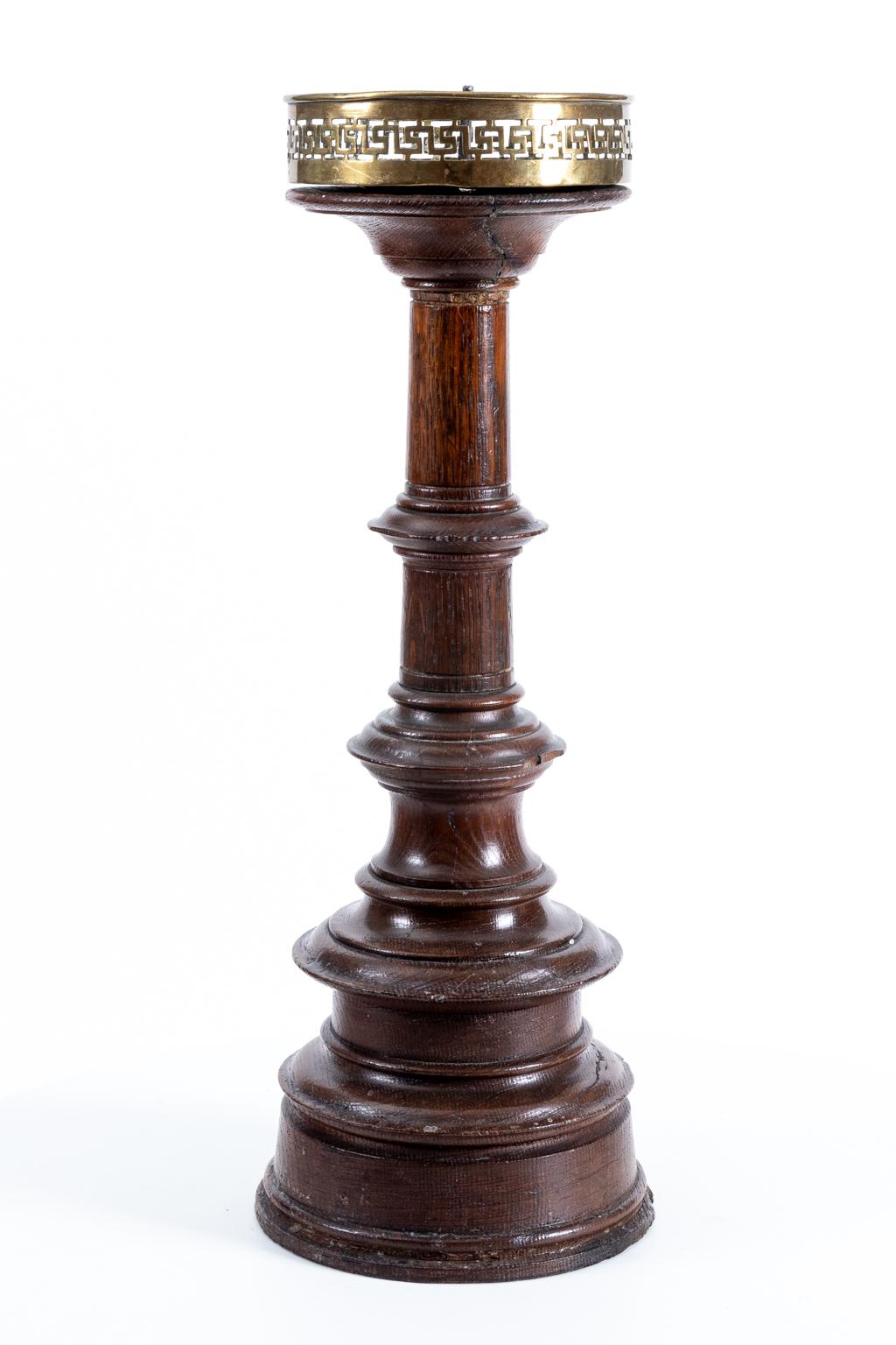 Pair of English Wooden Candlesticks 10
