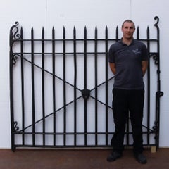 Pair of English Wrought Iron Driveway Gates 427cm (14ft)