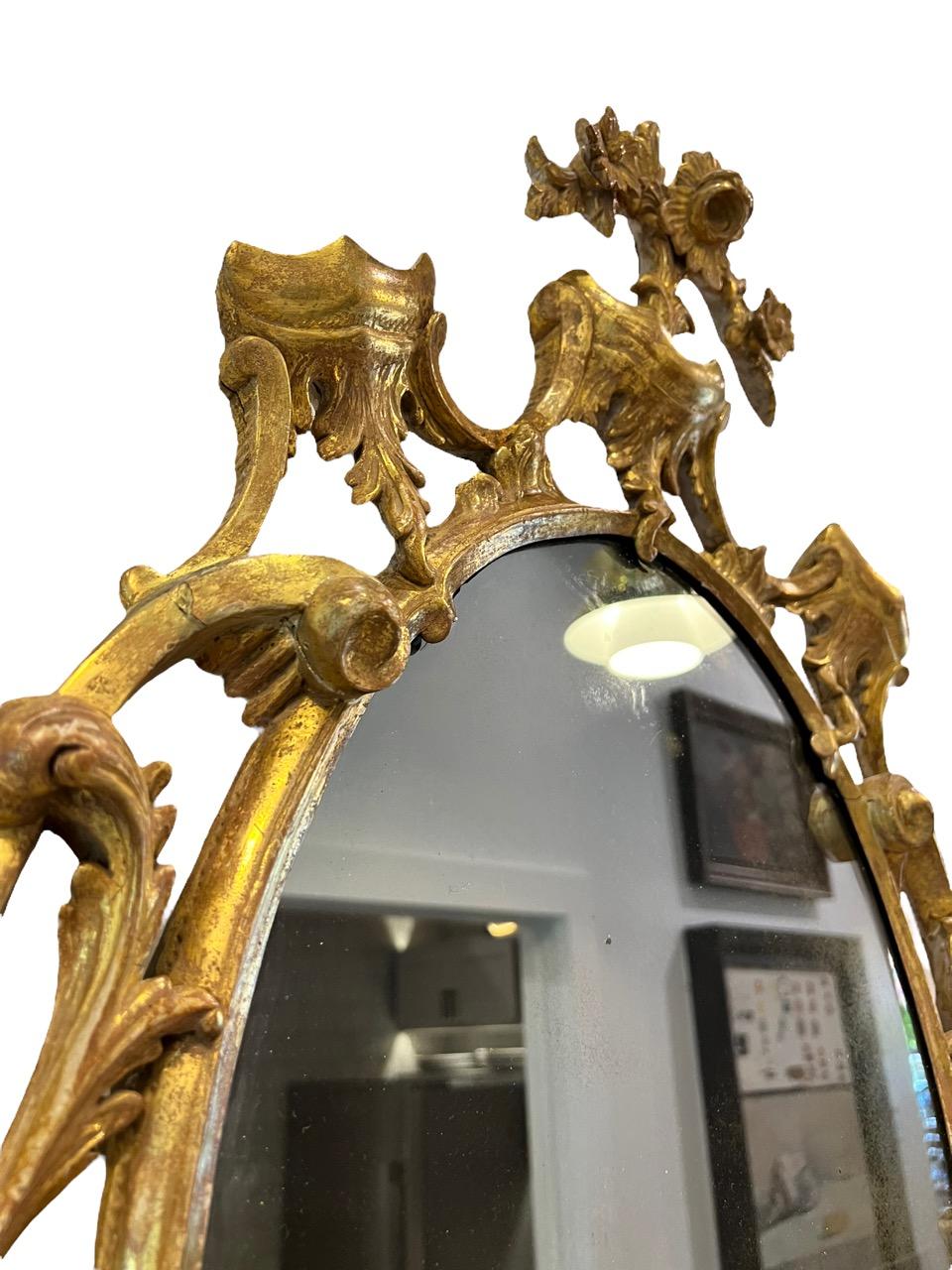 Circa 1765, Pair of Rococo 'Chippendale' Gilt Mirrors For Sale 5