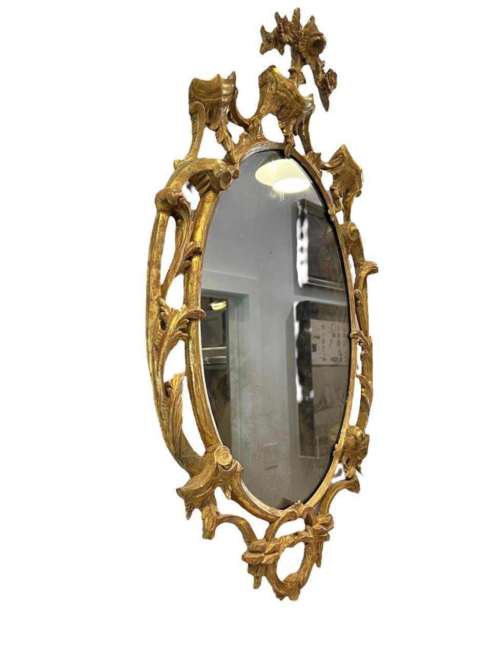 Circa 1765, Pair of Rococo 'Chippendale' Gilt Mirrors For Sale 7