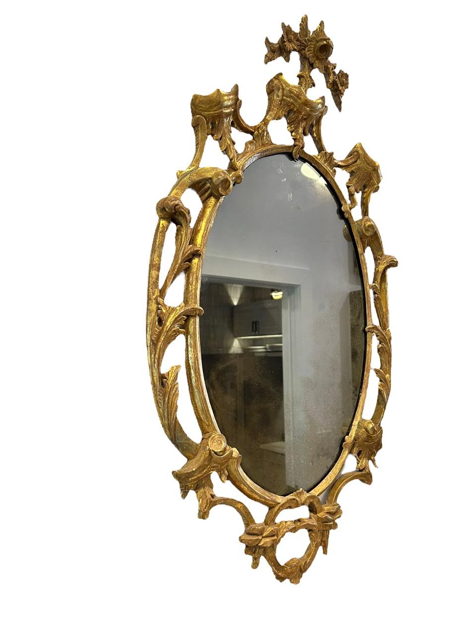 Circa 1765, Pair of Rococo 'Chippendale' Gilt Mirrors For Sale 8