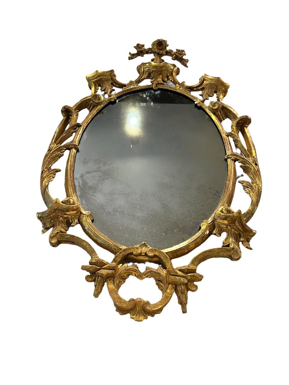 Woodwork Circa 1765, Pair of Rococo 'Chippendale' Gilt Mirrors For Sale