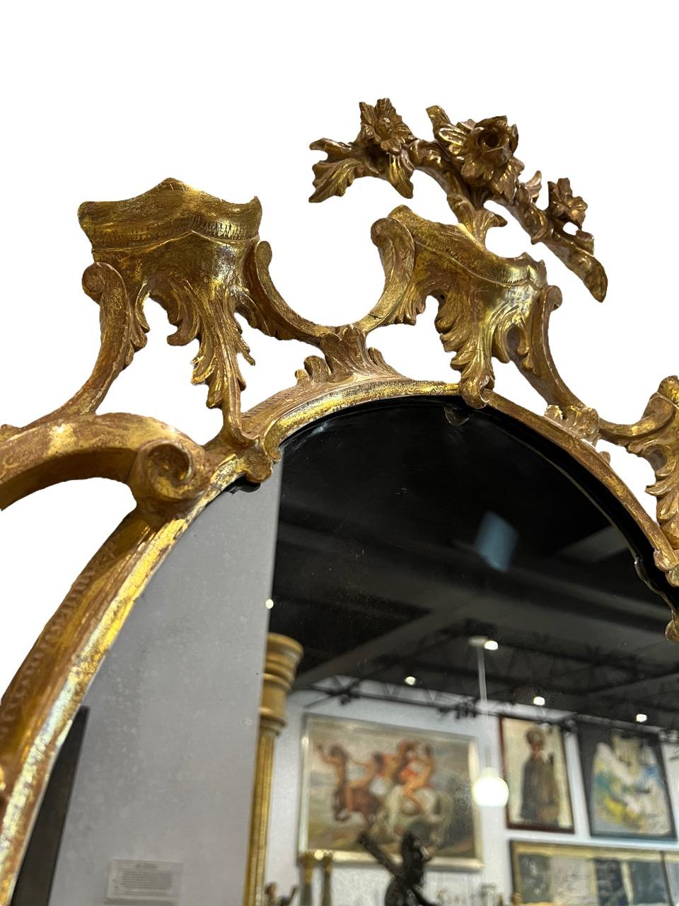 Circa 1765, Pair of Rococo 'Chippendale' Gilt Mirrors For Sale 3