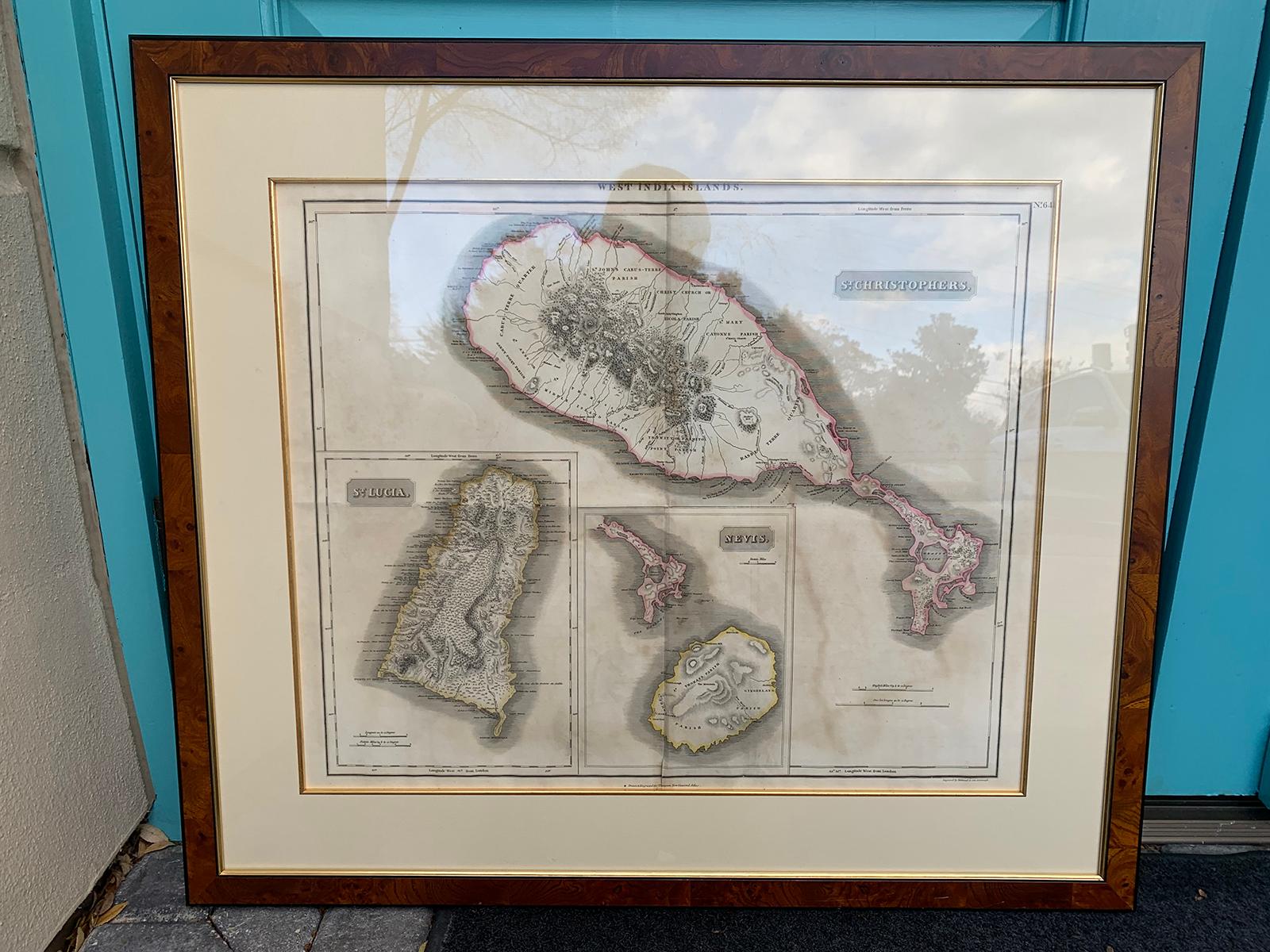 Pair of Engraved Maps by Kirkwood & Son of Edinburgh of West India Islands For Sale 11