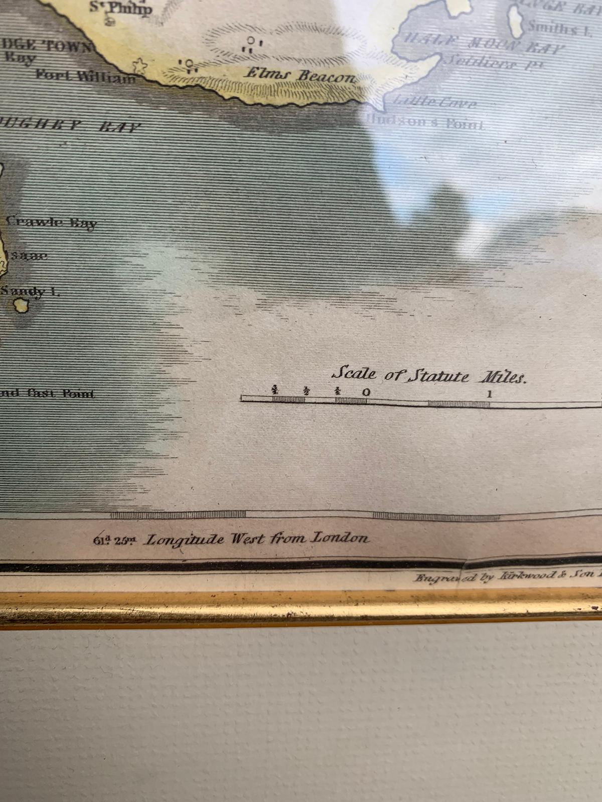 Pair of Engraved Maps by Kirkwood & Son of Edinburgh of West India Islands For Sale 1