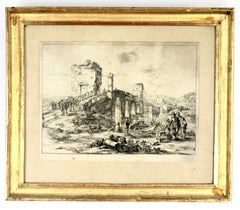 Paire de gravures dans le style de Claude Le Lorrain 18ème siècle
