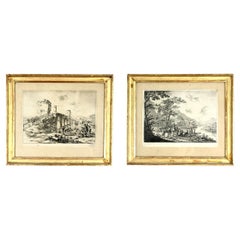 Pair of Engraving in the Style of Claude Le Lorrain 18th Century