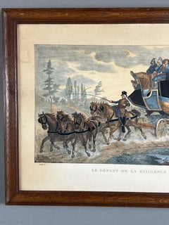 Pair Of Engravings After Horace Vernet, Stagecoach Scenes, 19th Century
