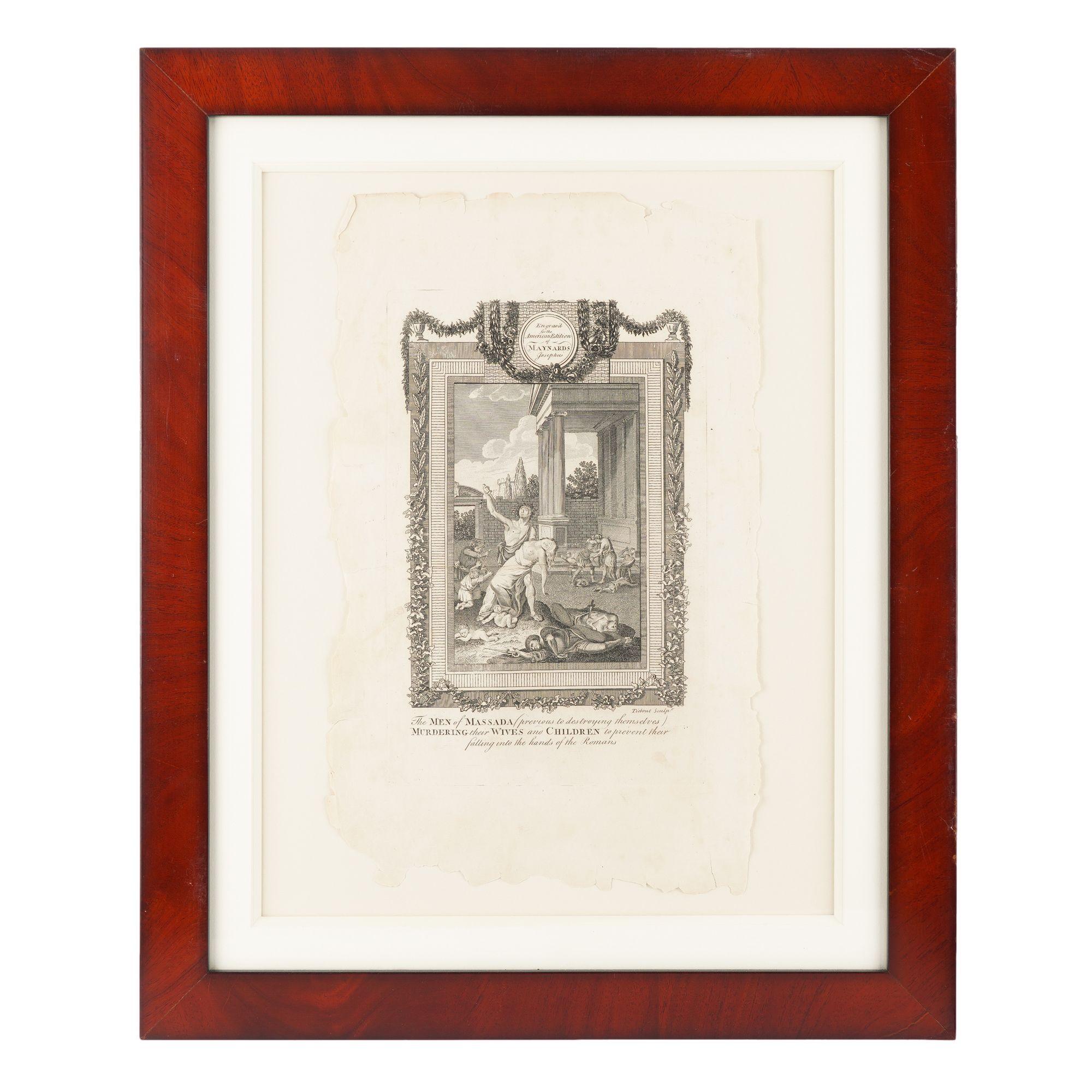 Pair of engraved illustrations from the American edition of “The whole genuine and complete works of Flavius Josephus”, by Flavius Josephus and translated from the original Greek by George Henry Maynard with annotations and addendum by Maynard & Ed.