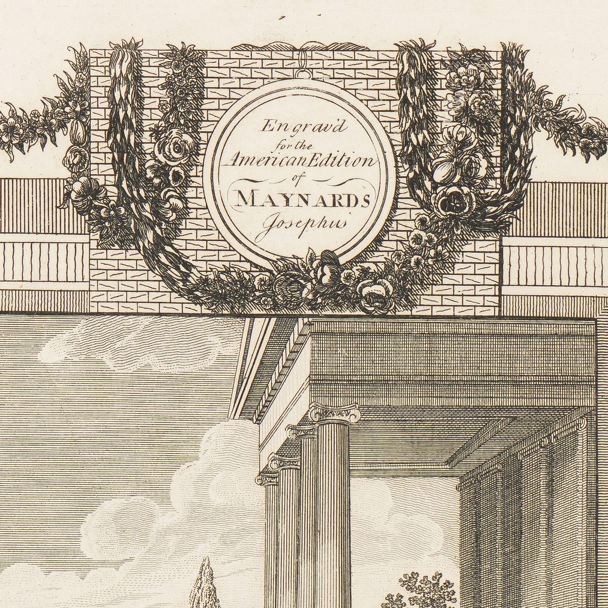 Late 18th Century Pair of engravings from the American edition of Maynard's Josephus, 1795 For Sale