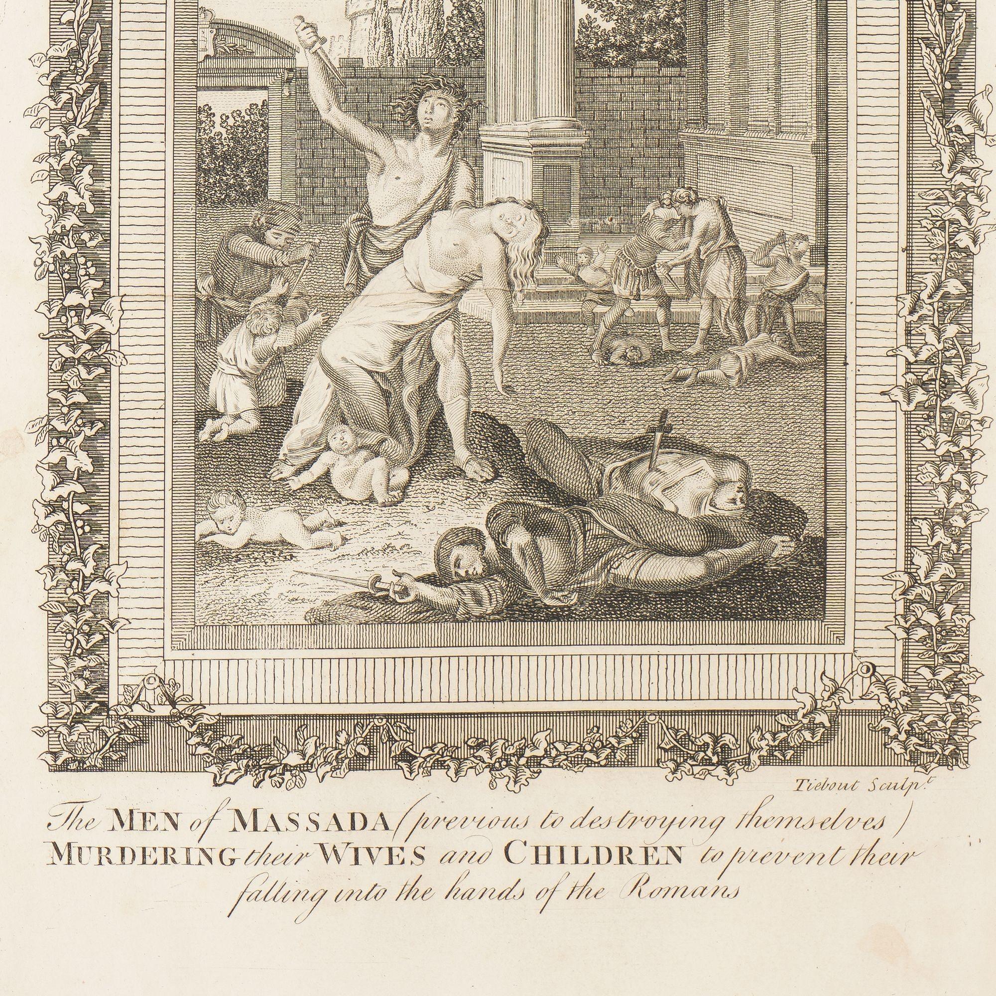 Paper Pair of engravings from the American edition of Maynard's Josephus, 1795 For Sale