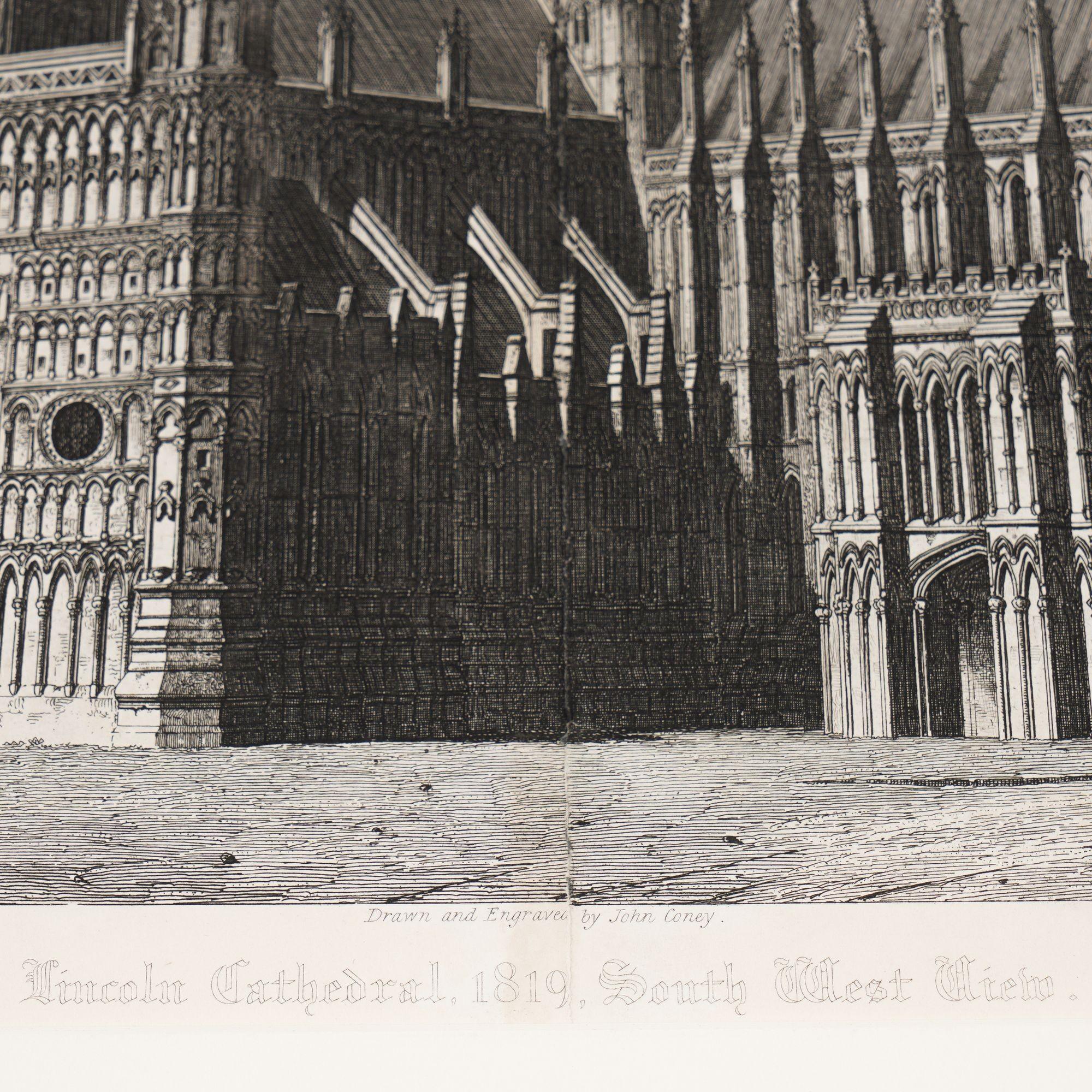 Ein Paar Stiche englischer gotischer Kirchen aus der Gotik von John Coney, 1819 im Angebot 6