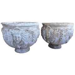 Pair Of Enormous Art Nouveau Style Jardinieres