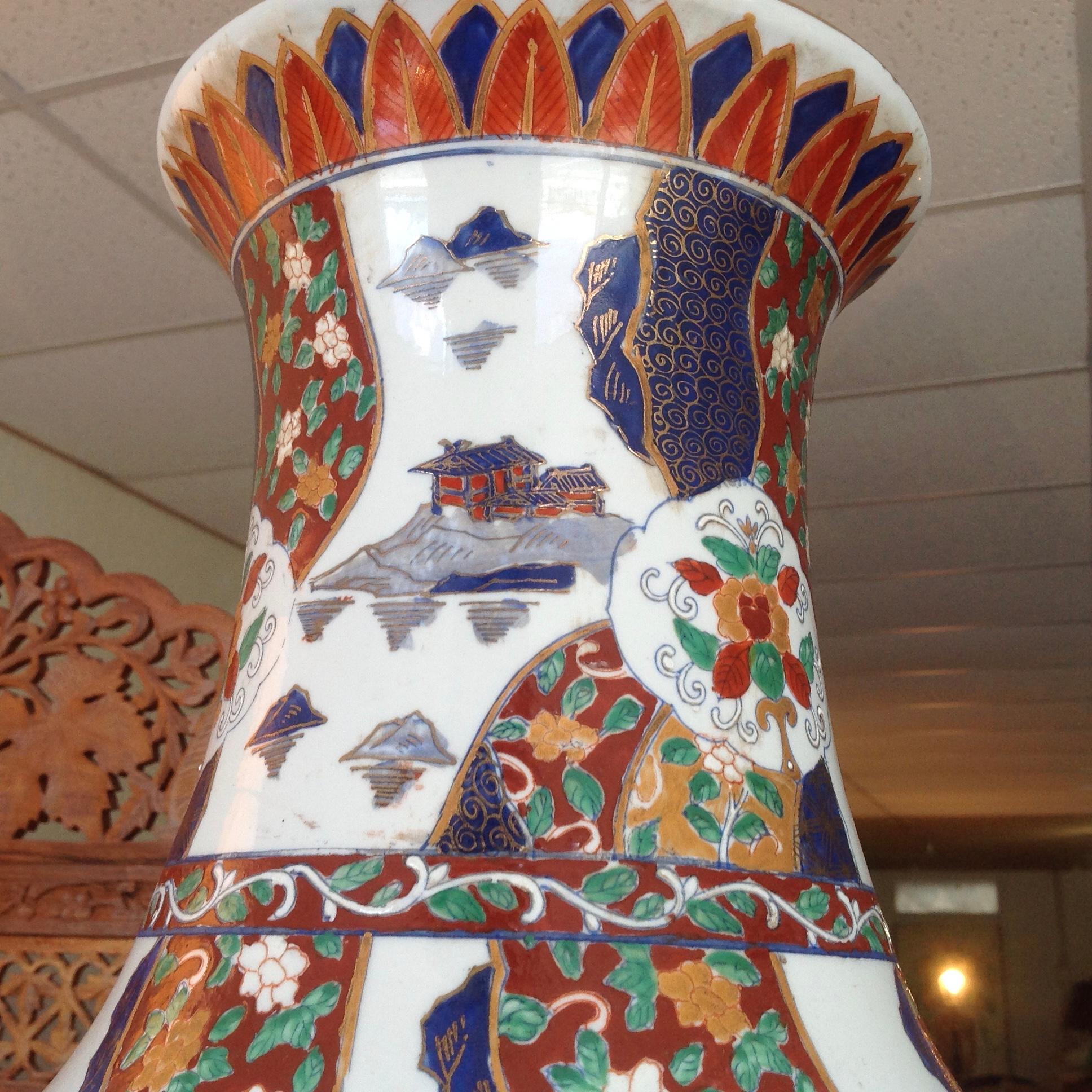 Pair of Enormous Imari Vases 2