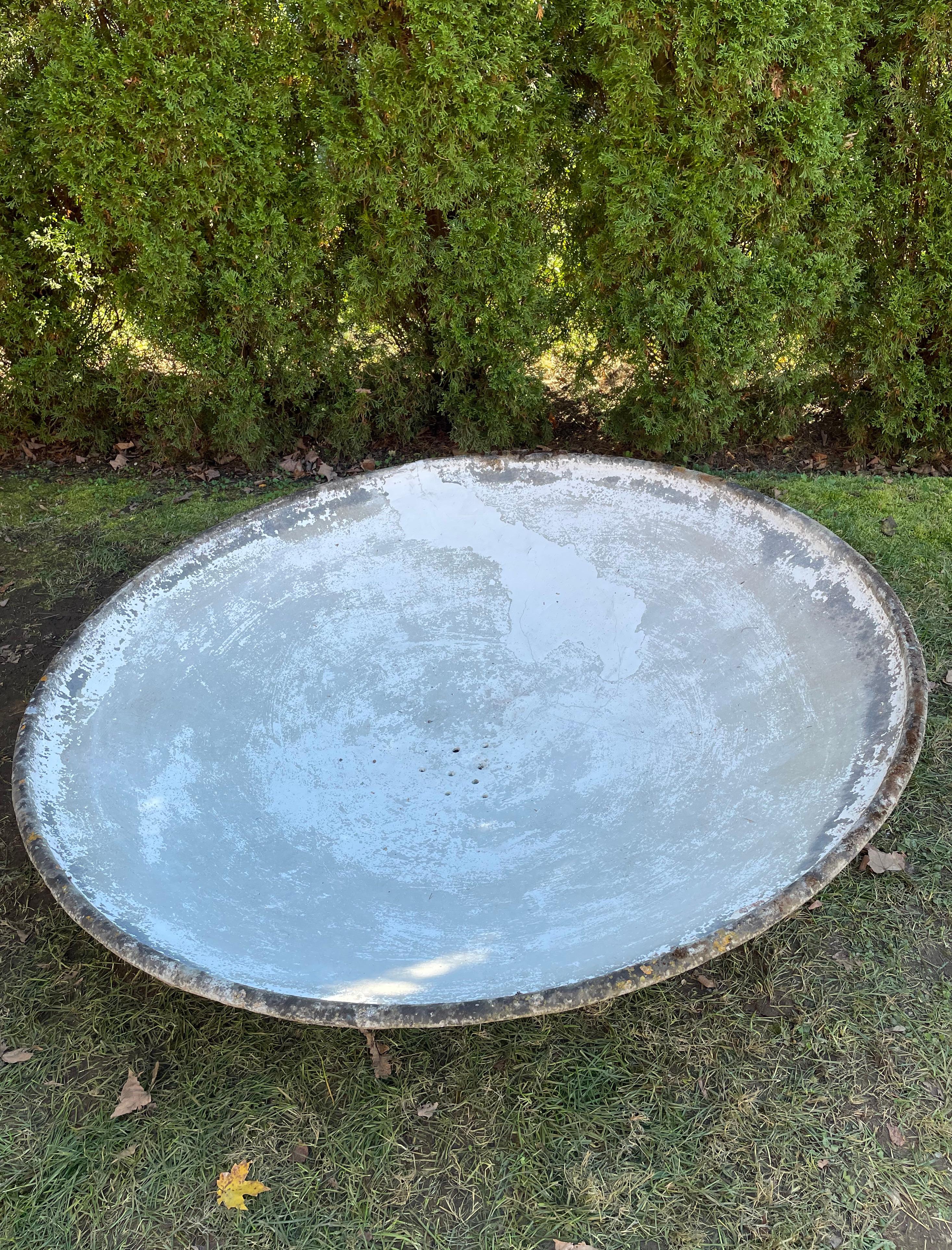 Mid-Century Modern Pair of Enormous Saucer Planters by Willy Guhl  For Sale