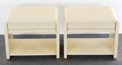 Pair of Enrique Garcel Tessellated Bone Bedside Tables, 1988