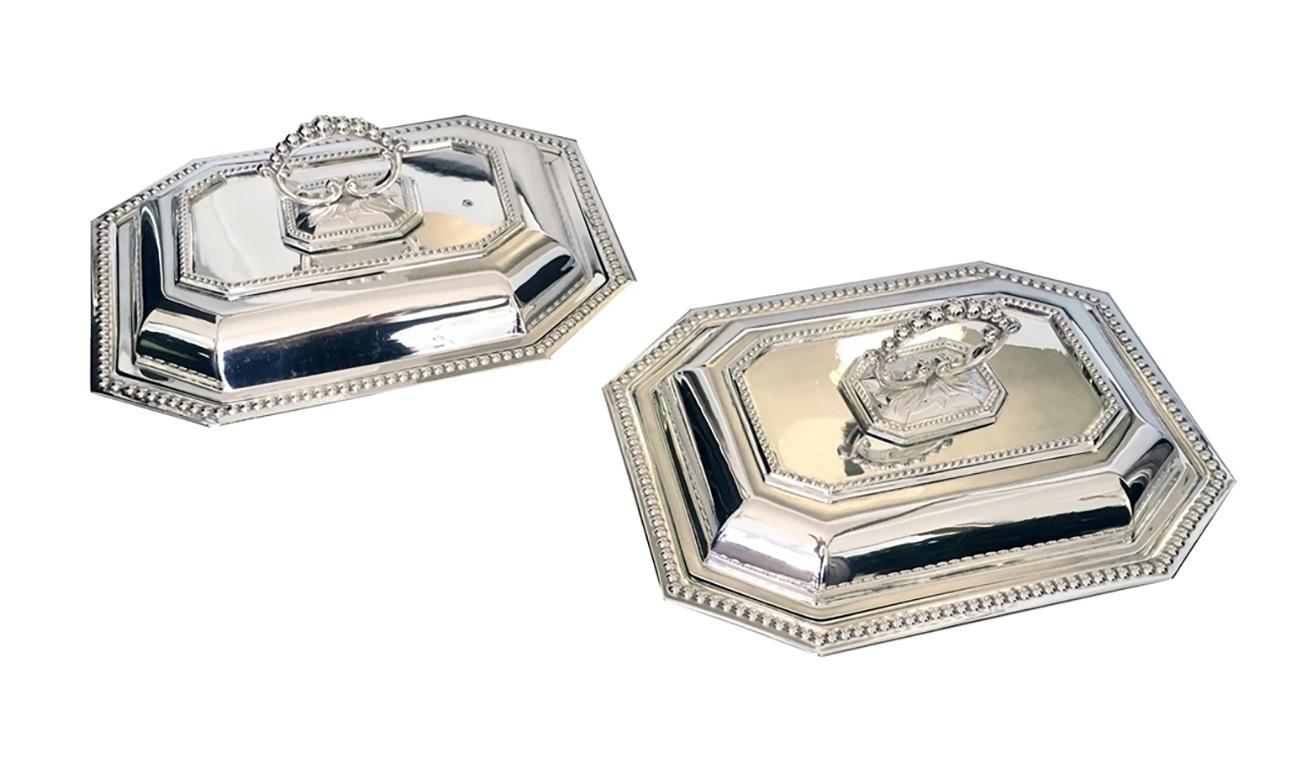 Pair of entree bowls “EPNS” In Good Condition For Sale In Wiesbaden, DE