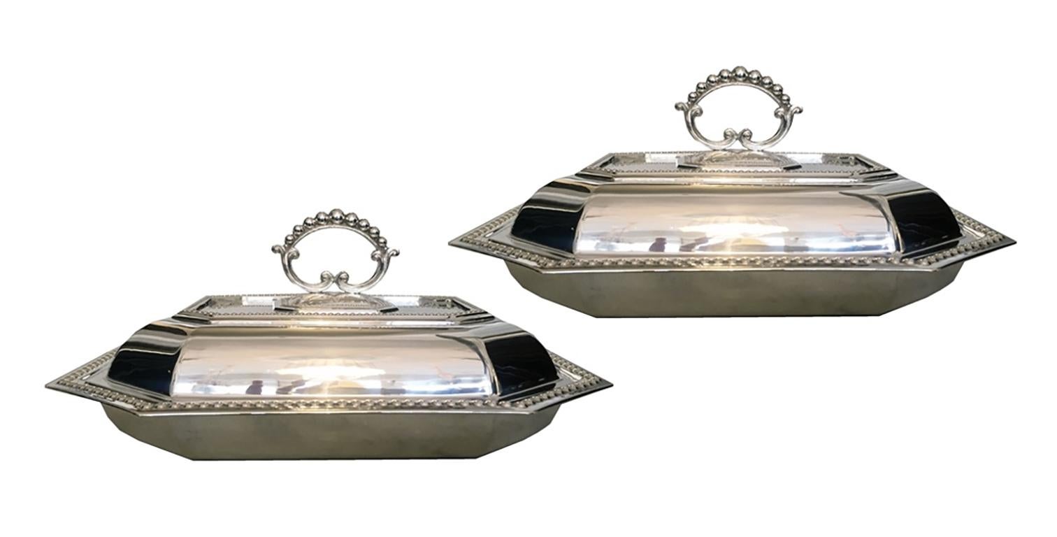 Pair of entree bowls “EPNS” For Sale 2