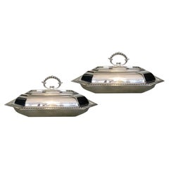 Pair of entree bowls “EPNS”