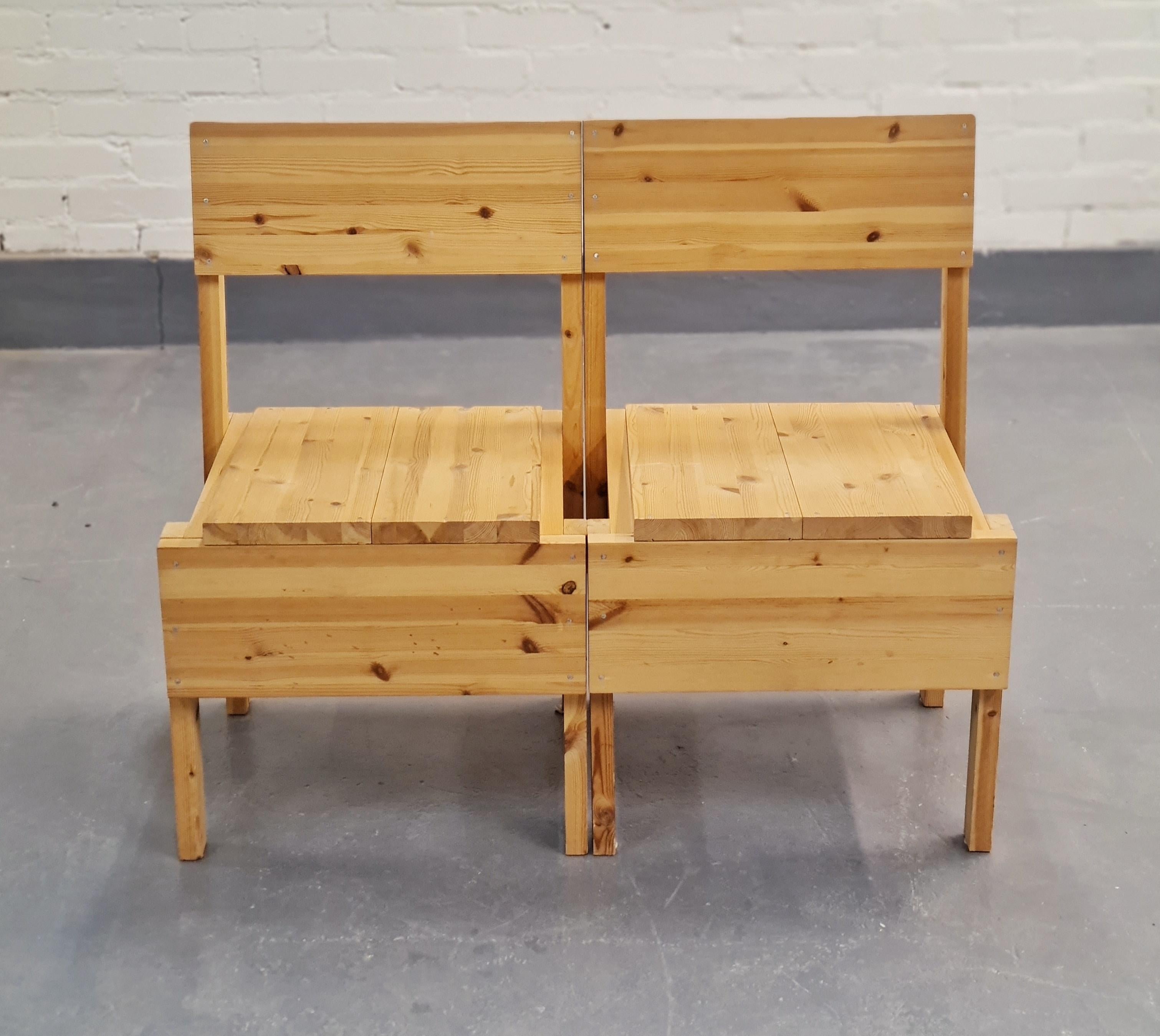 Paire de chaises Sedia 1 d'Enzo Mari, Artek 1