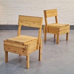 Pair of Enzo Mari Sedia 1 chairs, Artek