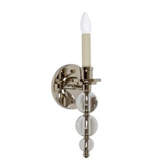 Pair of Ephorus Sconces in Polished Nickel by David Duncan Studio