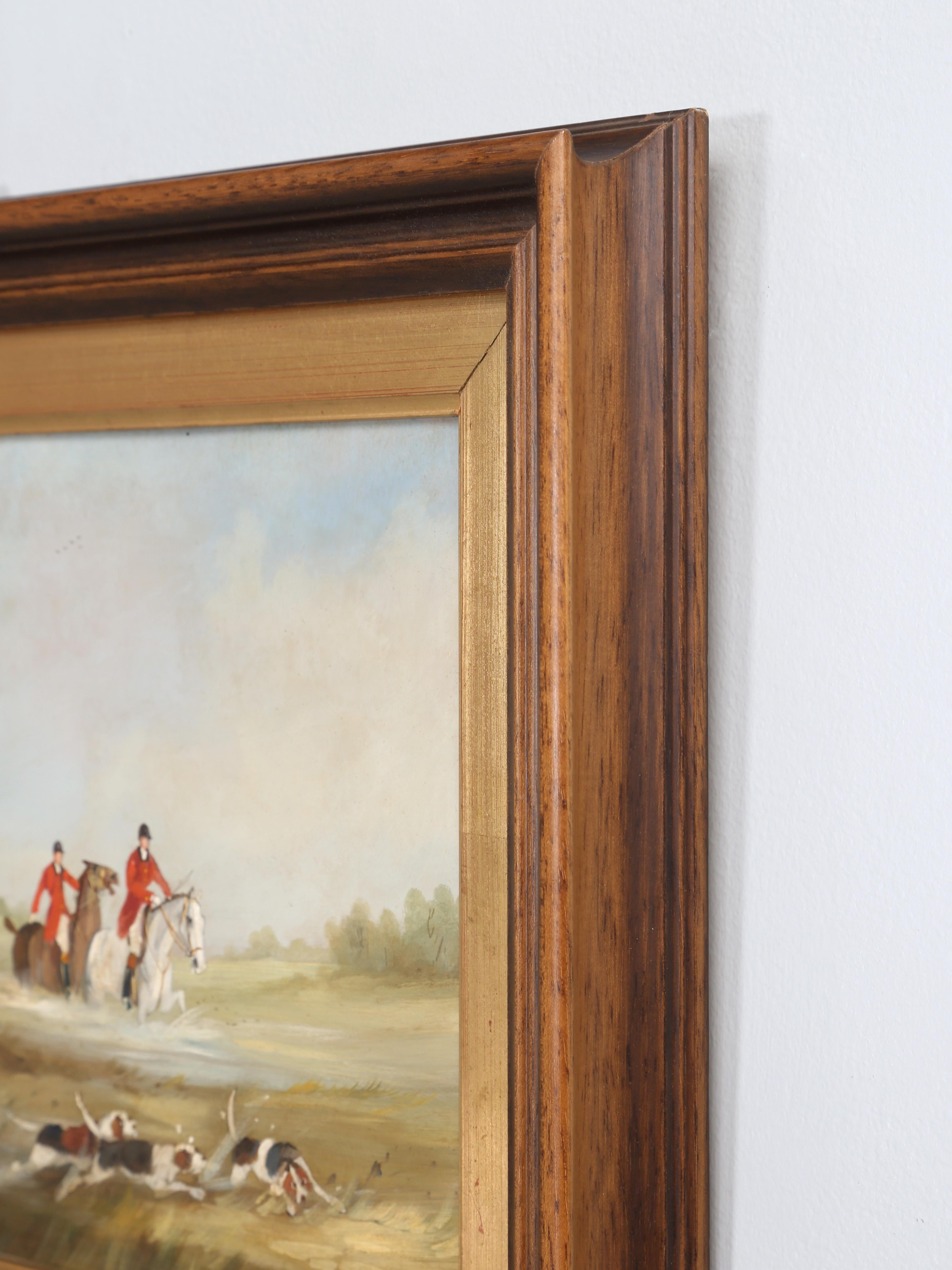 Ein Paar Ölgemälde auf Kupfer mit Jagd- und Polospielen in Pferdeform Exquisit ausgeführt im Angebot 9