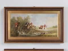 Pair of Equestrian Hunting and Polo Oil Paintings on Copper Exquisitely executed