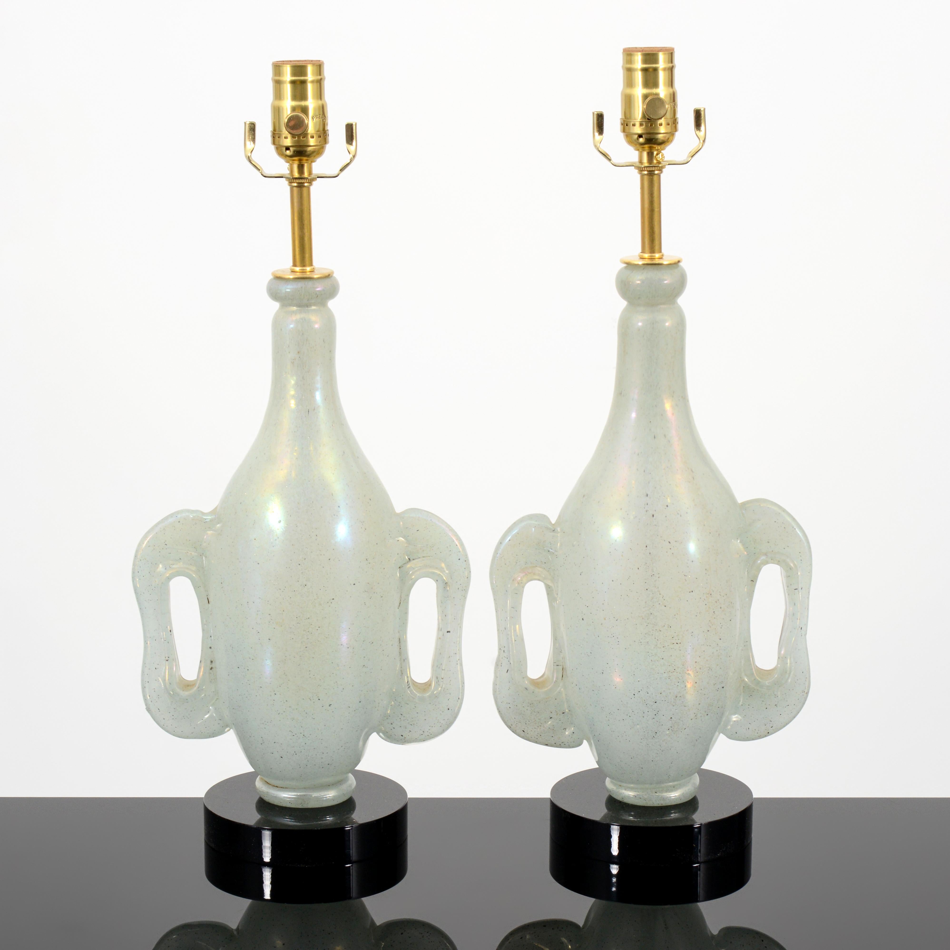 Pair of Ercole Barovier EUGENEO Lamps Moderno de mediados de siglo en venta