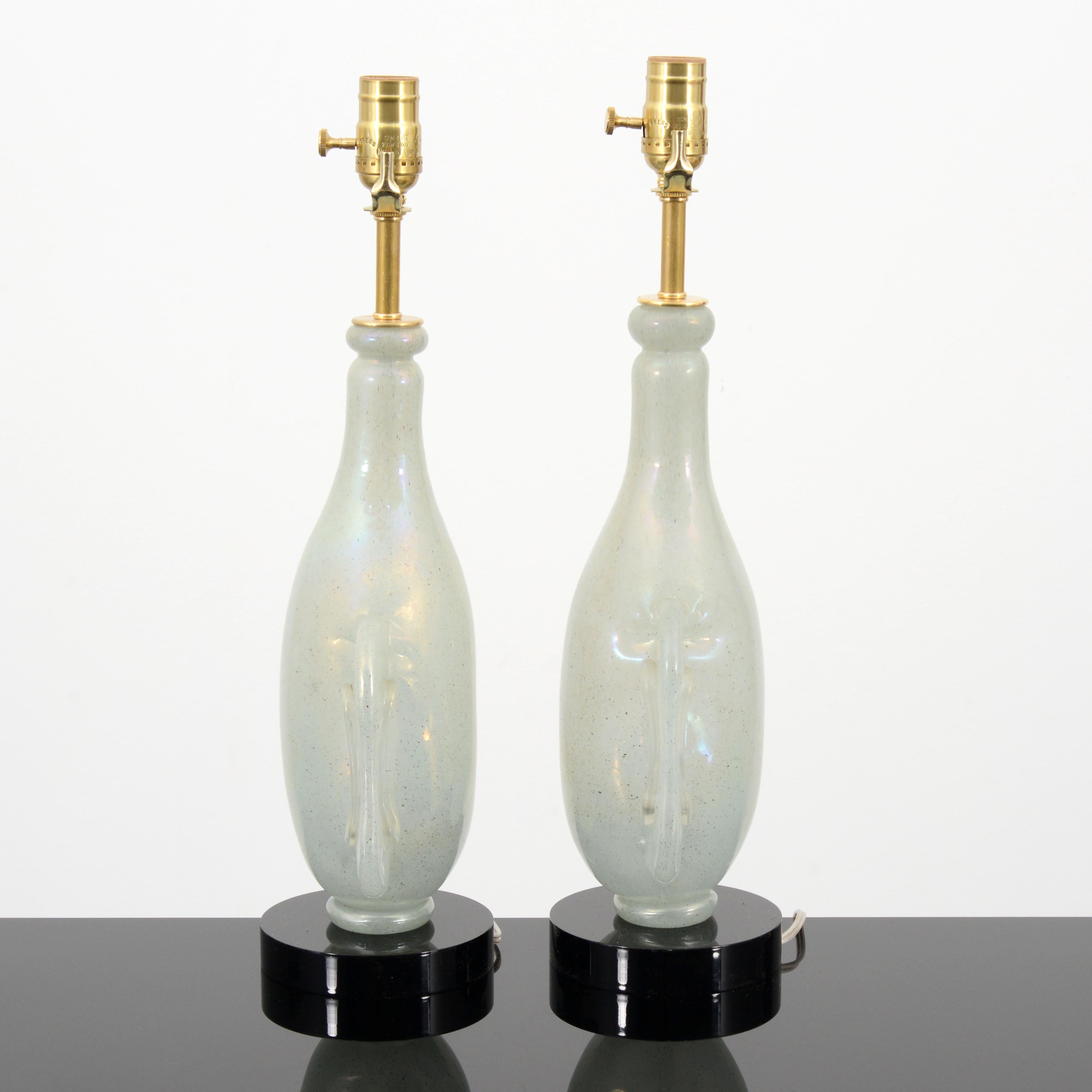 Pair of Ercole Barovier EUGENEO Lamps en Bueno estado para la venta en Lake Worth Beach, FL