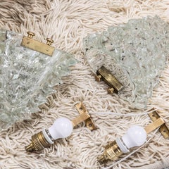 Pair of Ercole Barovier Rostrato Sconces, Italy 1940s