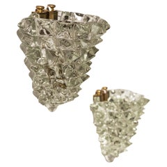 Pair of Ercole Barovier Rostrato Sconces, Italy 1940s