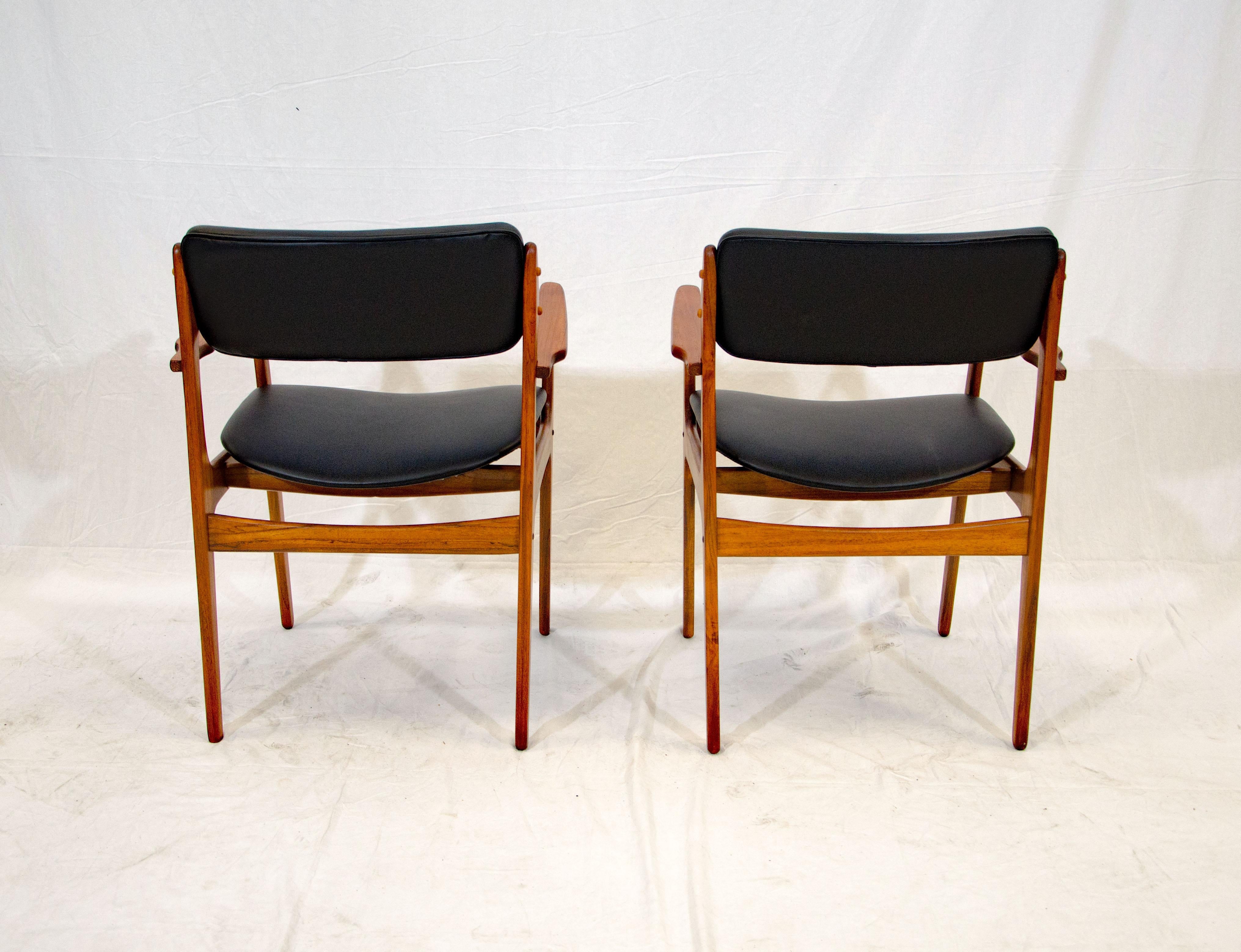 Pair of Erik Buck (Buch) Arm Chairs, Office Chairs In Good Condition In Crockett, CA