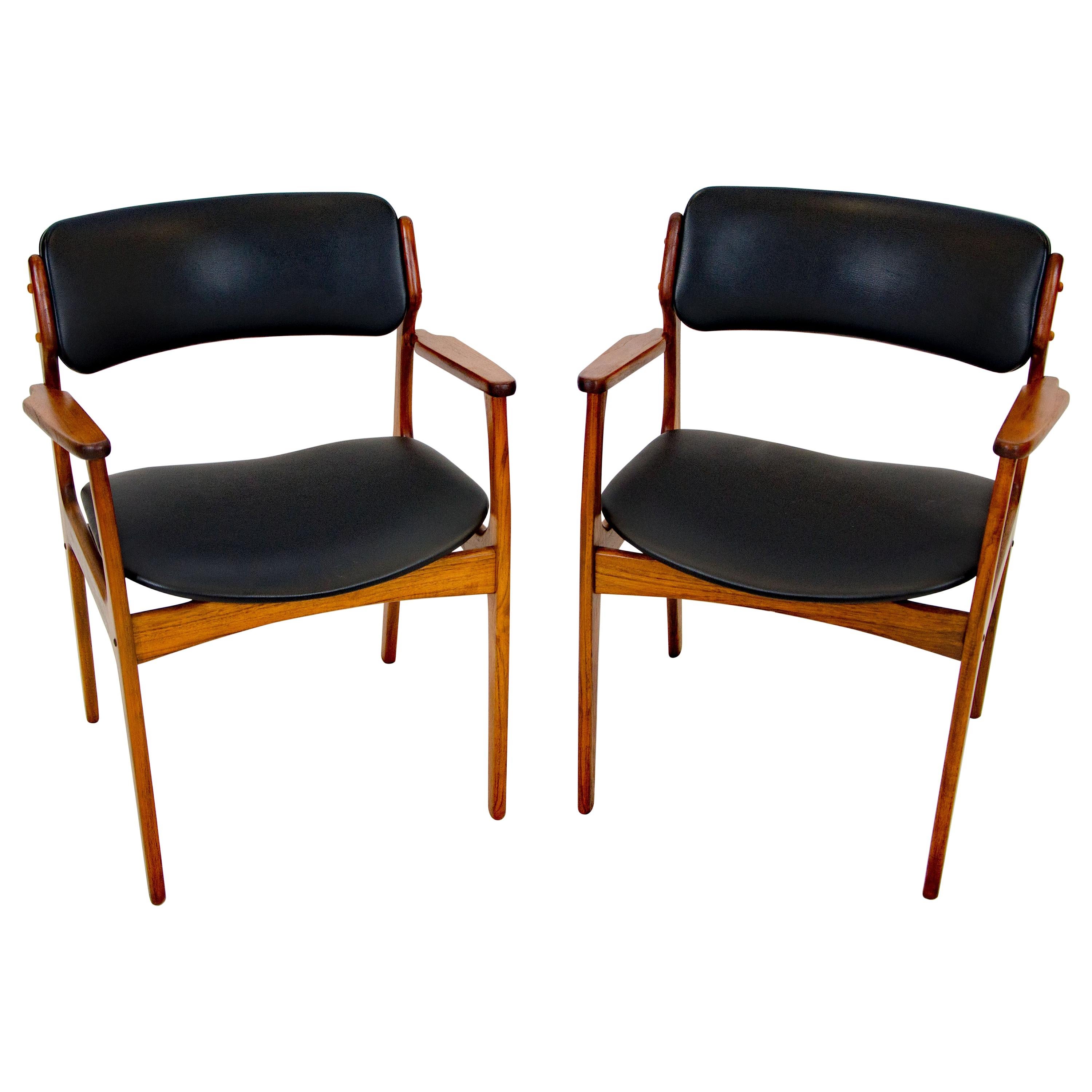 Pair of Erik Buck (Buch) Arm Chairs, Office Chairs