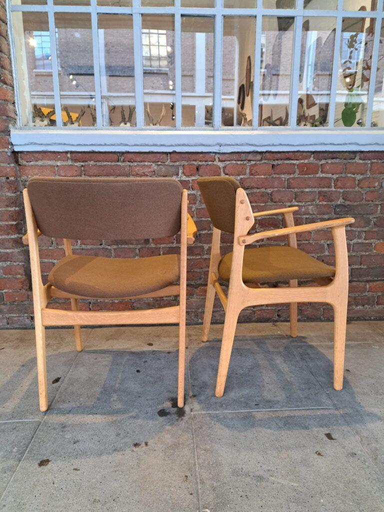 Danish Pair of Erik Buck Chairs, Denmark, 1960