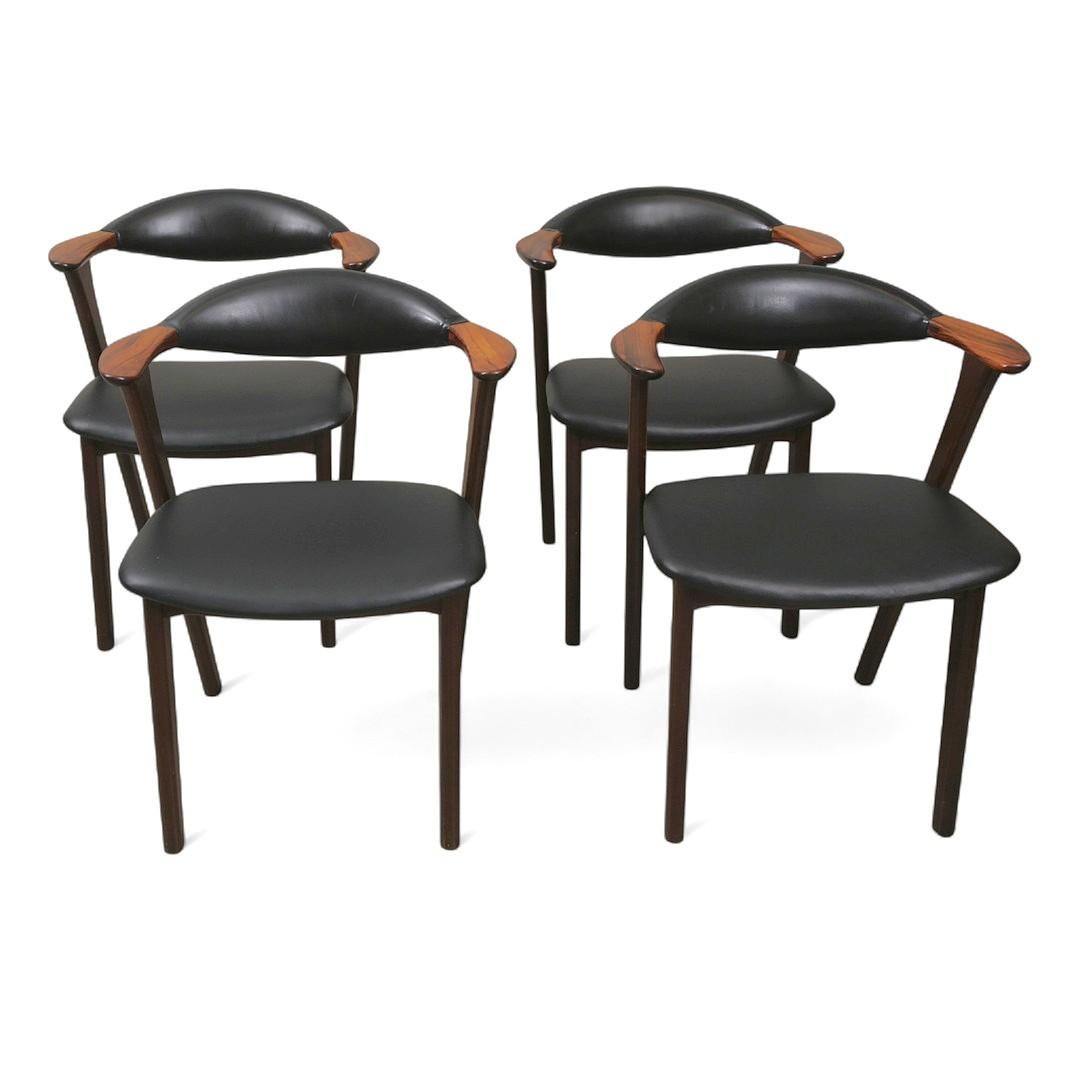 Mid-Century Modern Pair of Erik Kirkegaard Model 48A Chairs for Høng Stolefabrik For Sale